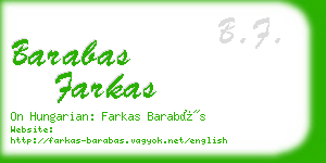 barabas farkas business card